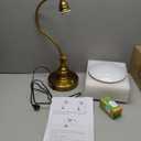 Antique Gold Vintage Desk Lamp Decorative Table Lamp for Home Office Living Room Bedroom Desk Light, Rustic Industrial Farmhouse Antique Library Study Desk Lamp E26 LED Bulb Included