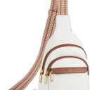 BOSTANTEN Sling Bag for Women Leather Crossbody Bags Fanny Pack Chest Bag for Travel