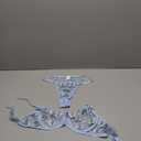 WDIRARA Women's 2 Piece Floral Embroidery Underwire Lingerie Set Mesh Bra and Panty Set Light Blue S