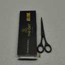 The Cut Factory 6.5 Matte Black Luxury Hair Scissors  Ultra-Sharp High Carbon Steel Barber Shears for Men, Women & Kids  Gift-Boxed with Leather Pouch  Precision Cutting for Salon & Home