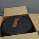 4 Piece China Storage Containers, Dish Storage Containers with Clear Windows, Hard Shell Plate Organizer with Handles, Stackable Moving Boxes for Dishes, Glassware, Dinnerware, Plates, Dark Gray