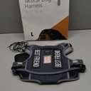 Auroth Tactical Dog Harness for Large Dogs No Pull Adjustable Pet Harness Reflective K9 Working Training Easy Control Pet Vest Military Service Dog Harnesses Grey L (L(Neck:18-29",Chest:24-37"),45-80 lbs)