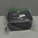 Relavel Makeup Bag with LED Mirror, Small Travel Makeup Case with Rechargeable Lighted Mirror 3 Color Lights, Double Layer Cosmetic Box Makeup Brush Lipstick Holder Organizer for Women, Black