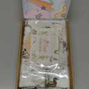 LifeTree Muslin Swaddle Blankets, Muslin Baby Boy Swaddle Blanket and Hat Set with Birth Announcement Card, Newborn Unisex Receiving Blankets Mallard Duck