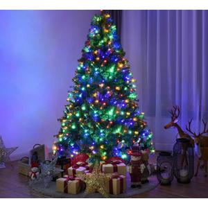 Costway 6Ft Pre-Lit Artificial Christmas Tree Hinged 350 LED Lights