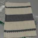 Artoid Mode Dark Grey Farmhouse Woven Rustic Table Runner, Seasonal Holiday Hollow Kitchen Dining Table Decoration for Home Party Decor 12x36 Inch