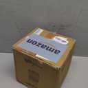 White Marble Textural Mini Trash Can with Rose Gold Stainless Steel Lid, Small Countertop Trash Can for Bathroom Kitchen,Desk Trash Can,Table top Mini Garbage Cans,Resin Tiny Waste Basket for Vanity