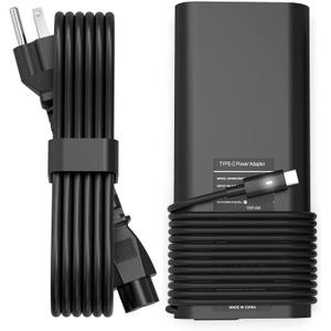 130W USB C Type C Adapter Laptop Charger Compatible with Dell XPS 15 2in1 9575 Precision 5530 2in1 5550 5750 3560 3550 3551 Latitude 7410 7310 7210 9410 9510 9575 5420 5520 5510 Power Cord