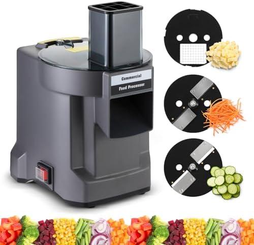 Hiteemer 3 in 1 Electric Vegetable Chopper, Multifunctional Chopper Vegetable Cutter Slicer Dicer Machine Automatic Cutter for Onion Shredder Potato Slicer, Veggie Processor Home Use