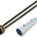 110V/120V RV Water Heater Screw-In Electric Heating Element, 110V/1400W Compatible with 92249 Models, 120V/1440W Replaces 520789/520900 GC/GCH/SW Series, with Dual-Use Quick-Release Hex Wrench