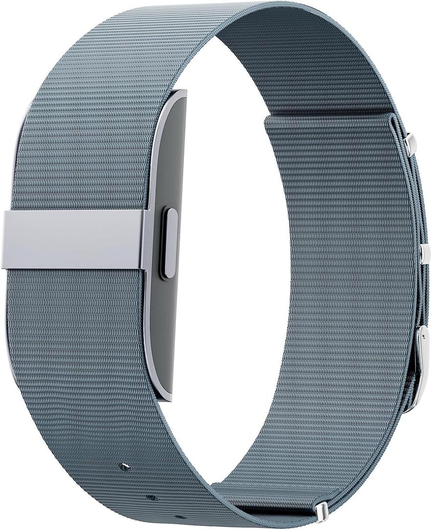 2 x Nylon Replacement Strap Compatible with Hume Band - Breathable & Sweatproof Sport Loop for Hume Health Band - Metal Buckle & Loop Closure for Secure - Adjustable Wristband Strap for Fitness Tracker