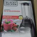 BLACK+DECKER Countertop Blender with 6-Cup Glass Jar, 10-Speed Settings, Black, BL2010BG