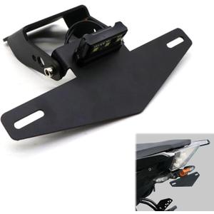 License Plate Bracket Mount Holder with Light Adjustable License Plate Frame Fender Eliminator with LED Light Tail Tidy Device Fit for K-TM Duke 125 200 250 390 2017-2019