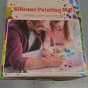 Silicone Painting Mat, Art Mat with Cup, Craft Paint Brush Cleaner Tool, Artist for Kids Gift Clay DIY Creations, Gift Packaged (Pink)