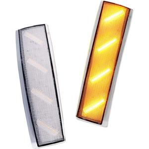 Clear Lens Amber LED Front Side Marker Corner Lights For 1988 1989 1990 1991 1992 1993 GMC Suburban Sierra C1500 C2500 C3500 K1500 K2500 K3500 & 1992 1993 GMC Yukon