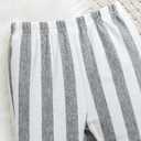 Baby Girl Clothes Long Sleeve Fall Outfits Toddler Sweatsuit Striped Flare Pants (Gray)