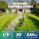 18" Electric Lawn Mower, 40V Self-Propelled Cordless Lawn Mower with 2x5.0Ah Batteries, Brushless Motor, 2-in-1 Mulching & Bagging, 6-Position Height Adjustment, for Small to Medium Yards