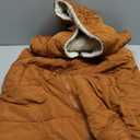 ECOWISH Women Long Puffer Vest: Fall Zip up Reversible Fleece Jacket 2025 Winter Warm Sleeveless Hooded Coat with Pockets (Medium, Brown)