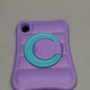 Kids Case for iPad mini 7 (A17 Pro) 2024 / Mini 6th Gen 2021 8.3 inch  Lightweight Flexible Shockproof Rotating Stand Handle Rugged Cover for iPad mini 7th 6 Generation Girls Boys, Purple