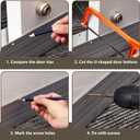 Yaocom 4 Pack 36 Inch U Shape Screw on Under Door Seal, Silver