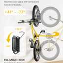 monTEK Bike Wall Mount for 4.5" Tire Width, Swivel Bike Wall Hanger Holds Up to 77lbs, Space-Saving Bike Rack Garage, Heavy Duty Bike Storage for Bedroom Home Office, 1 Pack