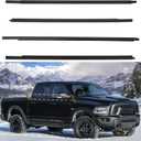 Weatherstrip Window Moulding Trim Seal Belt Kit Compatible with Dodge Ram 1500 2500 3500 4500 5500 Crew Cab 2009-2023, Weather Stripping Replace#55112376AH 55112377AH 55372138AH 55372139AH (4PCS)