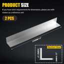 CNQLIS 13" Aluminum Angle Stock, 1.5"x1.5"x 1/8" Aluminum Angle Iron, 6061Aluminum, 1/8" Thick 2PCS