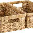 StorageWorks Wicker Storage Baskets for Shelves, Decorative Baskets, 2-Pack