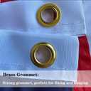 Small American US Anchor Boat Flag 12x18 Inch Sewn Stripes with 4 Clips- Embroidered Stars USA American Flag for Boat with Grommets