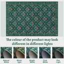 Tangsoo 2x3 Small Washable Entry Rug,Non Slip Green Floral Throw Area Rugs for Entryway,Front Door Mats Indoor Entrance Carpet for Kitchen Office Laundry, Soft Kids & Pets Friendly