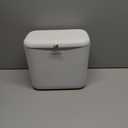 Compost Bin Kitchen for Countertop or Under Sink, 2.6 Gallon Hanging Small Trash Can with Lid, Garbage Can for Cabinet Door, Indoor/outdoor Food Waste Bin for Kitchen, Bathroom, RV, Office, White