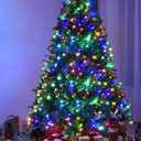 6Ft Pre-Lit Artificial Christmas Tree Hinged 350 LED Lights