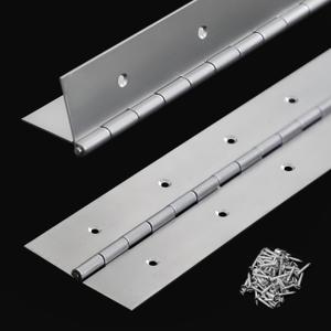 Heavy Duty Piano Hinge 36 Inch x 3 Inch Width Stainless Steel Piano Hinge 2 Pack 0.060'' Thick Continuous Hinge for Heavy Duty Cabinet Furniture Metal Plate Door Toolbox Wooden Box Industrial Project