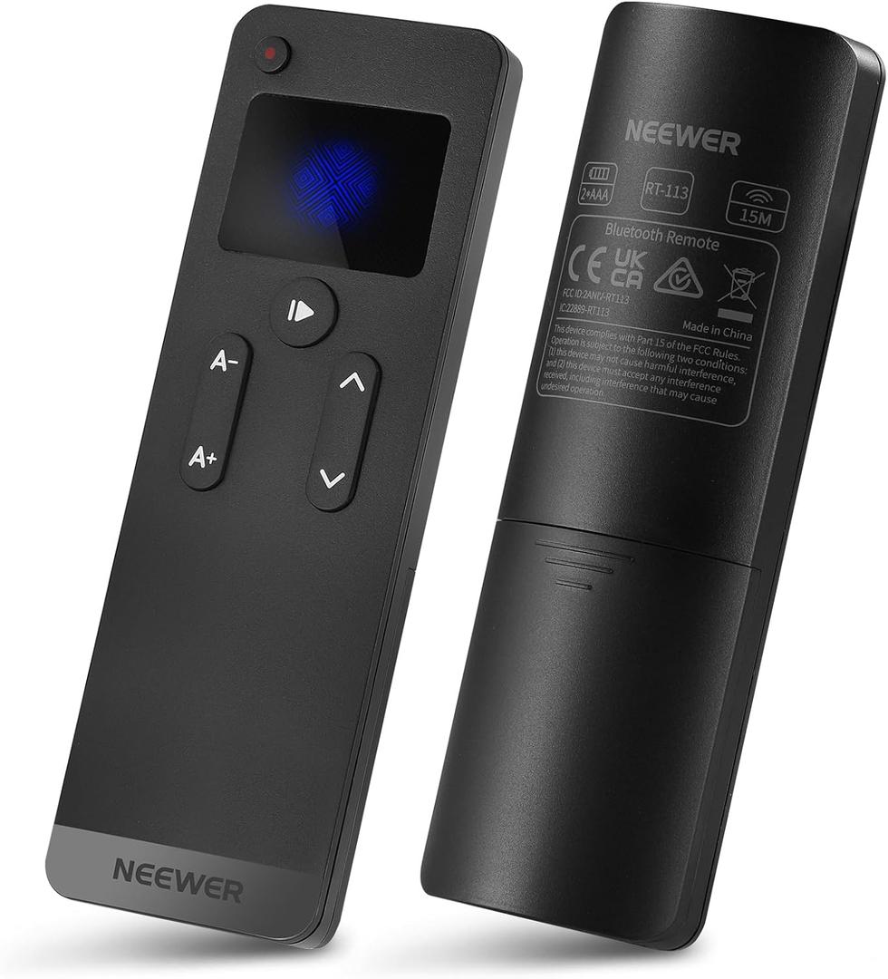 NEEWER RT113 Remote Control for NEEWER Teleprompter App ONLY, Upgraded with Direct Bluetooth Connection and Silent Button, Compatible with iOS Android Smartphone & Tablet for X17 II/X16/X12/X14 etc