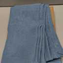 MIULEE Dusty Blue Linen Textured Sheer Curtains 90 Inches Long 2 Panels Set for Bedroom Living Room Decor Semi Transparent Farmhouse Window Drapes Rod Pocket Light Blue W 54 x L 90 inch