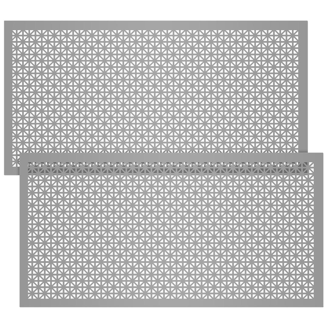 2 Pcs Decorative Aluminum Sheet Metal Union Jack Pattern 12 x 24 Inch Perforated Metal Panels 0.02 Inches Thick Decorative Panels Perforated Mesh Aluminum Sheets for Indoor Outdoor
