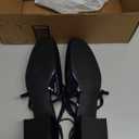 Coutgo Womens Mary Jane Chunky Low Heels Closed Square Toe Ankle Strap Pumps Wedding Party Dress Shoes (8, Navy)