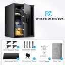 Bonsaii Large Safe Box 2.5 Cubic Feet for Home Security with Electronic Keypad and Removable Shelf, Document Safe for Home, Money, Cash, Jewelry, 15.7"W x 15"D x 21.7"H