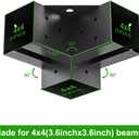 Pergola Brackets - Heavy Duty Pergola Kit(Q235 Steel Anti-Corrosion, 3.6"x3.6" Fit) - 4x4 Brackets kit for DIY Garden, Patio, Gazebo - Weatherproof for 4x4 Wood Beams (4-Pack)