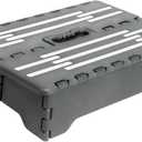 Miles Kimball Fox Valley Traders Portable Help Step, 16 W x 12 D x 4 Tall  Folds to Small Size for Storage, Non-Slip Rubber Step Surface for Safety, Durable Plastic Construction Supports 300 Lbs.