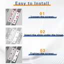 FAWAYSHAAN Hardware Door Hinge Shims (16Pcs), Stainless Steel Hinge Shims for Door Hinge Repair (3.5 Inch)