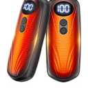 Hand Warmers Rechargerable 2 Pack - 6000mAh Electric AI Handwarmers with LED Display, 5-Level, 2 in 1 Portable Heater, Warm Gifts for Women/Men/Golf/Camping/Hunting/Travel/Outdoor/Indoor