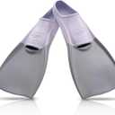 Speedo Unisex Adult Swim Training Fins (L - Men's Shoe size 8-9 | Women's Shoe size 9.5-10.5, White/Grey SIOC)