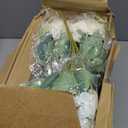 Tigeen Artificial Flowers Artificial Peonies Silk Flowers Faux Peony Fake Peony Silk Hydrangea Bouquet for Wedding Table Centerpiece Floral Vase Decor(White,24 Bundles)