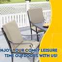 AAAAAcessories Outdoor Seat Cushions for Chairs, One-Piece Design, Fade-Resistant, Waterproof Patio Furniture Replacement Cushions, 20" x 20" x 3" + 20" x 20" x 3", Beige