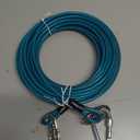 jenico Dog Tie Out Cable: 30 ft Dog Lead for Yard - Heavy Duty Chain Leash Outside for Small Large Dogs Up to 500 lbs - Outdoor Dog Runner Tether (Teal)