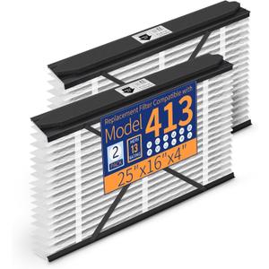 413 Replacement Filter Compatible with AprilAire Air Purifier Models 1410 1610 2410 2416 3410 4400, Merv 13 Whole House Furnace Filters 16254, 2-Pack