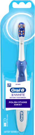 Oral-B 3D White Action Power Toothbrush, 1 Count , Multi-colored