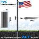 25FT Aluminum Flag Pole Kit for Outside House, Black Ball Topper, 3x5 Embroidered American Flag, Tangle-Free Flagpoles for Yard, Garden, Residential & Commercial Use