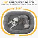 JOEJOY Orthopedic Dog Bed for Large Dogs, Egg-Crate Memory Foam Pet Bed with Bolster Sides, Waterproof Lining, Removable Washable Cover & Non-Slip Bottom, Grey 48"l X 35"w X 7.5"th